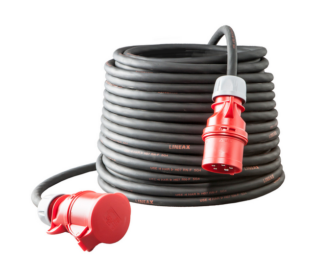 Keraf Verlengkabel CEE 32A 5p 25m 5x6 mm² H07RN-F - 104771