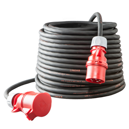Keraf Verlengkabel CEE 32A 5p 25m 5x6 mm² H07RN-F - 104771