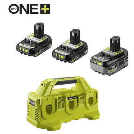 Ryobi RC18640-3422 Accu's en Lader- 2x 2,0Ah 1x 4,0Ah Lithium+ -5133006838