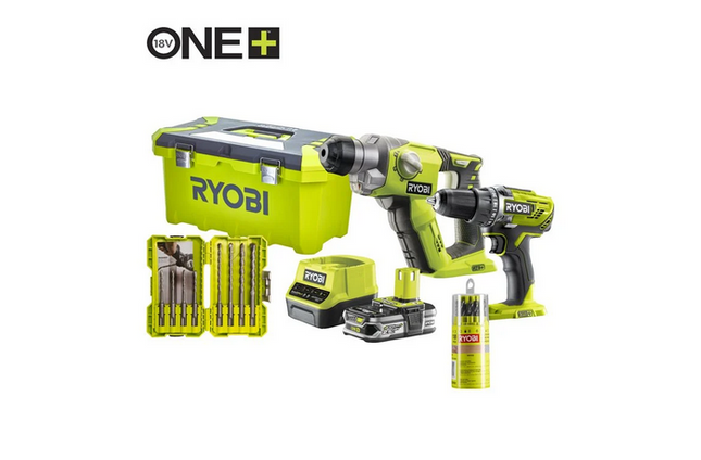 Ryobi R18DDSDS-125T Combokit 2-delig ONE+ accu 18V - 5133005087