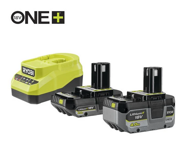 Ryobi RC18120A-242X Accu's en Lader 1x2.0Ah 1x4.0Ah Lithium- 5133006916