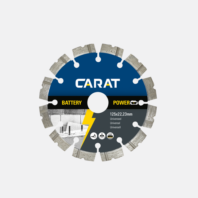 Carat diamantzaag battery power 125x22,23 mm - CBP1253000