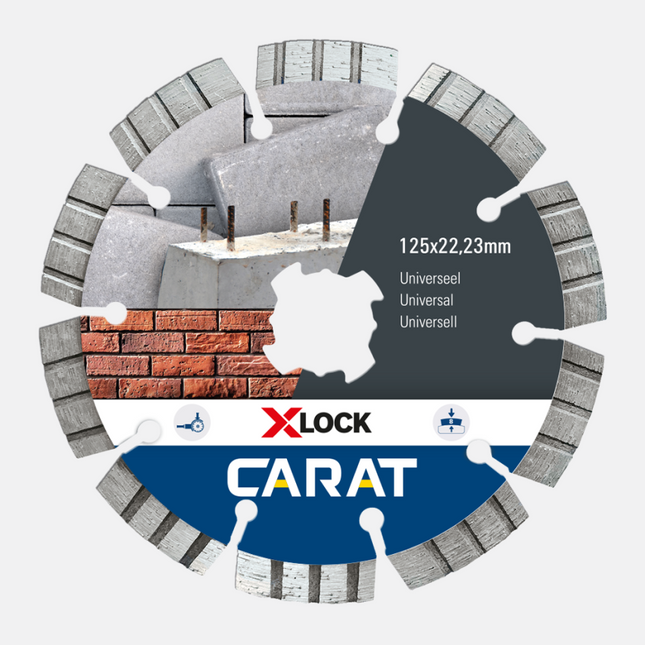 Carat diamantzaag X-Lock Universeel 125 x 22,23 - CAXLOCK125