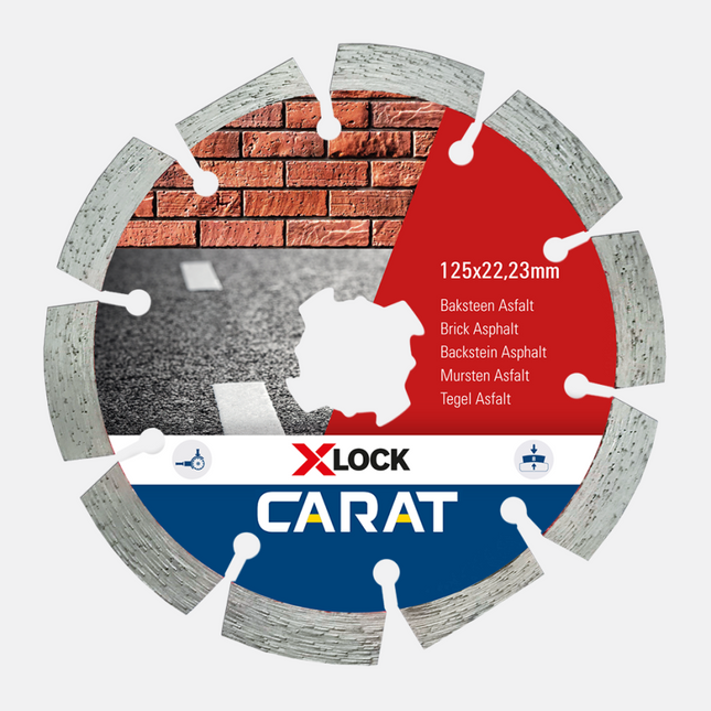 Carat diamantzaag X-Lock Baksteen 125 x 22,23 - CAXLOCK125