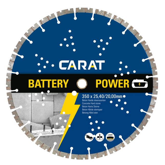 Carat diamantzaag beton battery power 250 x 25,40 mm - CBP2504000