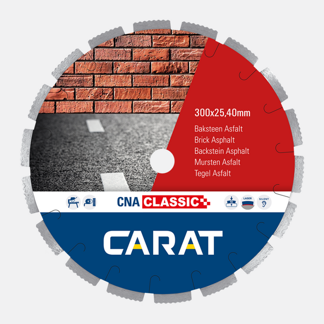 Carat diamantzaag baksteen/asfalt CNA Classic 300 x 25,40 mm - CNAC300400