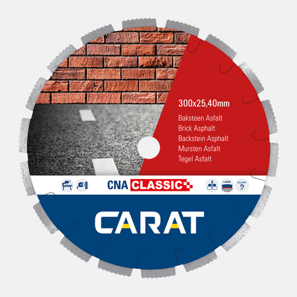 Carat diamantzaag baksteen/asfalt CNA Classic 300 x 25,40 mm - CNAC300400