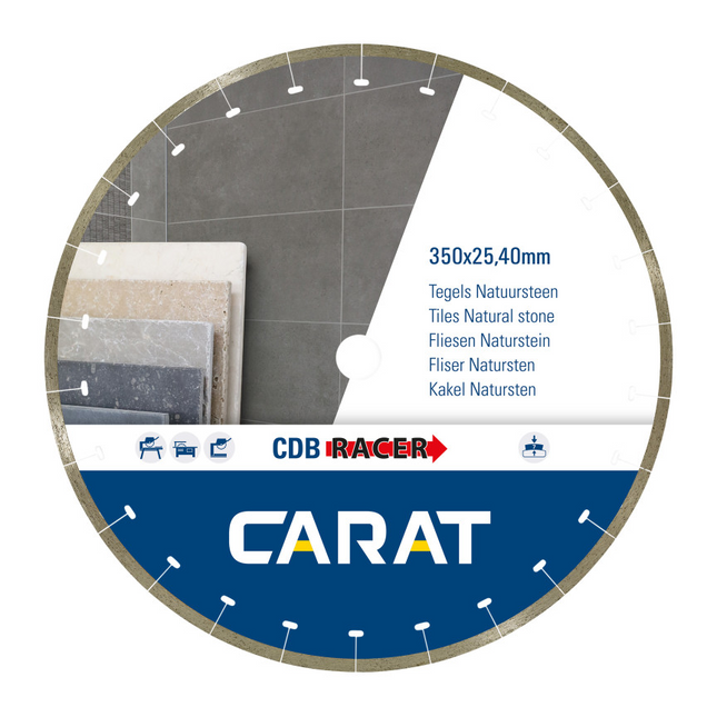 Carat diamantzaag tegels/natuursteen CDBM Racer 350 x 25,40 mm - CDBM350400