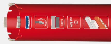 Carat laser droogboor NASTROC® M30 32MM tot 162MM x 300 mm