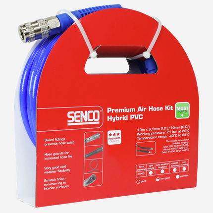 Senco luchtslangkit universeel hybride PVC 6,5mmx10meter - 4000651