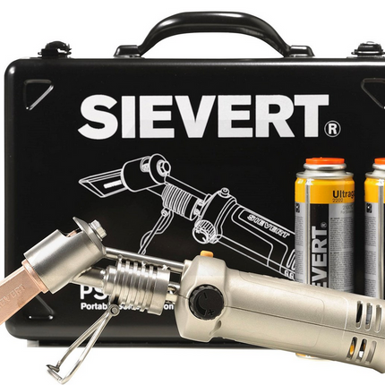 Sievert Set Soldeerbout etc. in metalen kistje