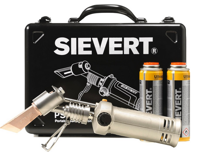 Sievert Set Soldeerbout etc. in metalen kistje