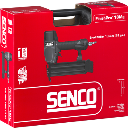 Senco FinishPro18Mg bradmachine 1,2mm - 1U2025N