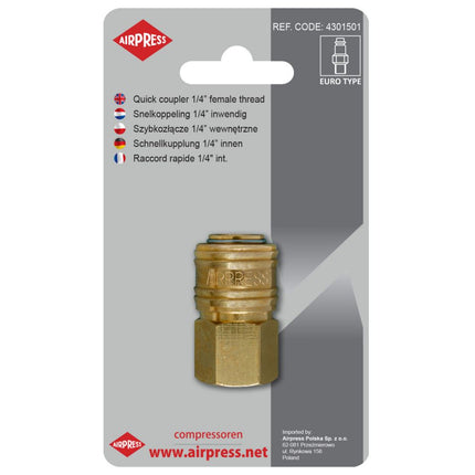Airpress Snelkoppeling Euro 1/4″ binnendraad - 4301501