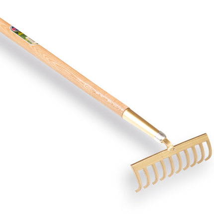 Tuinhark 10 tands gebogen met steel