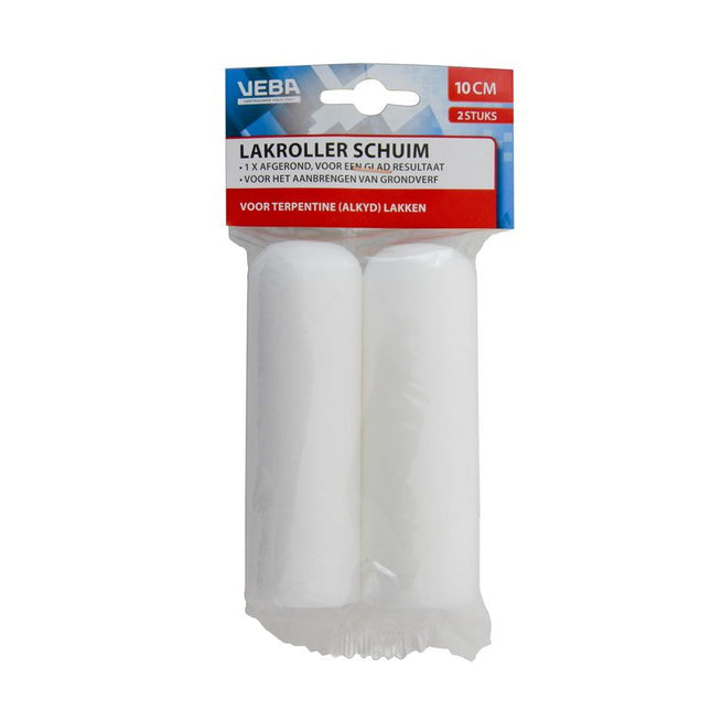 VEBA VERFROL SCHUIM 10CM BEUGELZ. ROND PER 2 STUKS