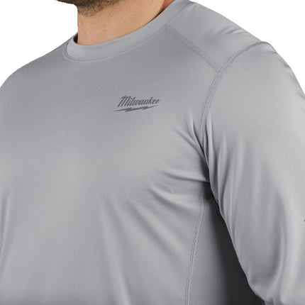 Milwaukee WWLSG Lichtgewicht T-shirt lange mouw grijs