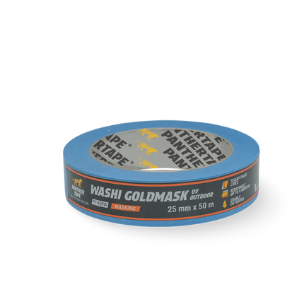 Panthertape 400W Washi Goudmasker UV Buiten – 25mm x 50m