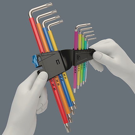 Wera 3967/9 TX SXL Multicolour HF 1 Stiftsleutelset, RVS