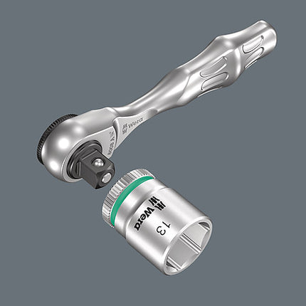 Wera 8008 A Zyklop Mini 3 ratel met 1/4"-aandrijving