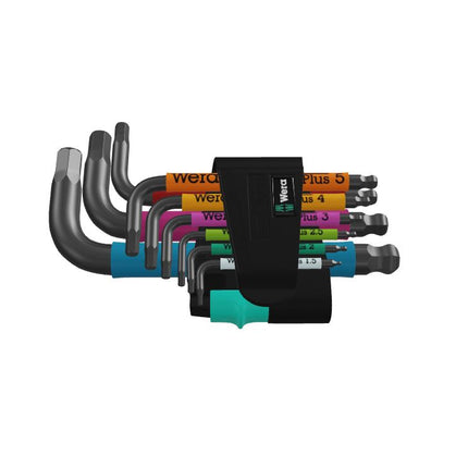 Wera 950/9 Hex-Plus Multicolour 2 Stiftsleutelset, metrisch, BlackLaser