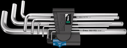 Wera 950/9 L Hex-Plus HF 1 Stiftsleutelset, metrisch, verchroomd