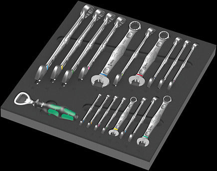 Wera 9731 Schuimrubberen inzetstuk met 6003 Joker Set 1, 19‑delig