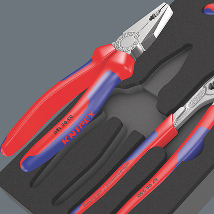 Wera 9780 Schuimrubberen inzetstuk met KNIPEX tangen Set 1, 3‑delig