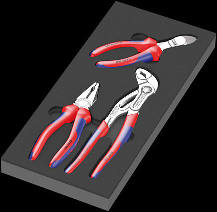 Wera 9780 Schuimrubberen inzetstuk met KNIPEX tangen Set 1, 3‑delig