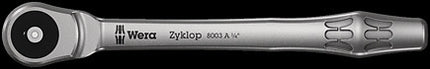 Wera Ratel met doorsteekvierkant Zyklop Metal 1/4" (141mm)