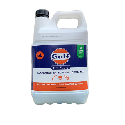 Gulf Pro Fuel 2T alkylaatbenzine 5 liter voor tweetaktmotoren
