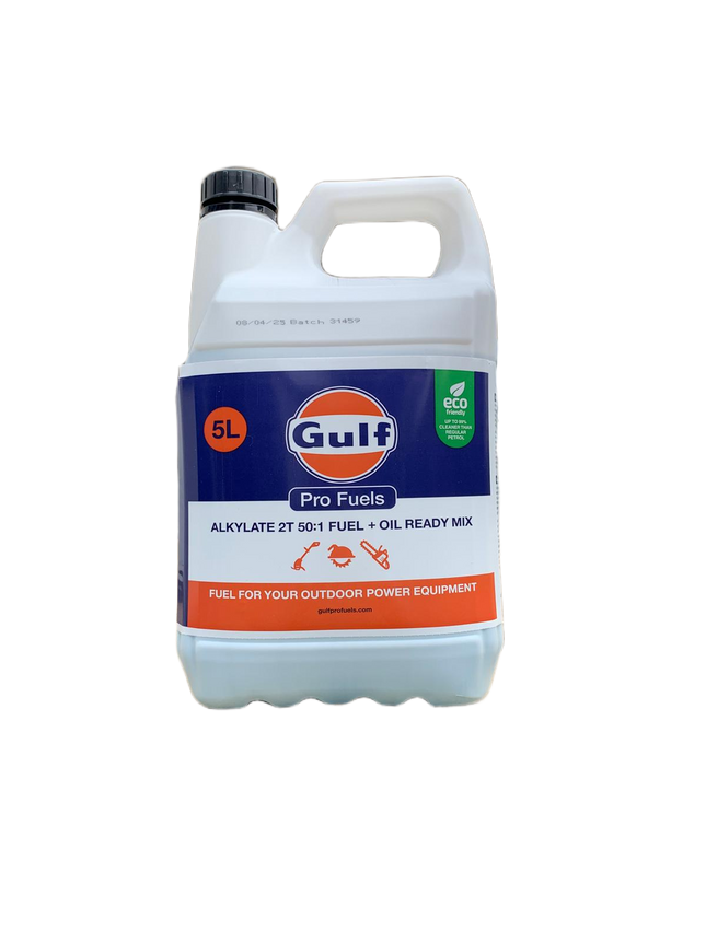 Gulf Pro Fuel 2T alkylaatbenzine 5 liter voor tweetaktmotoren