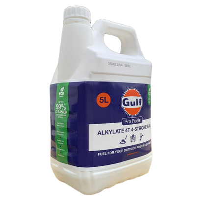 Gulf Pro Fuel 4T alkylaatbenzine 5 liter voor viertaktmotoren