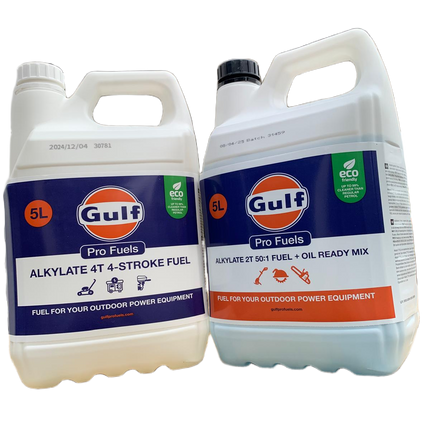 Gulf Pro Fuel 2T alkylaatbenzine 5 liter voor tweetaktmotoren