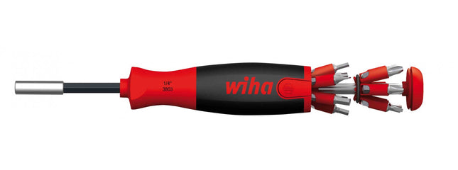 Wiha schroevendraaier met bitmagazijn LiftUp 25 magnetisch 1/4"