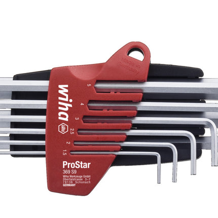Wiha Stiftsleutelset in ProStar houder-10 delig-07185