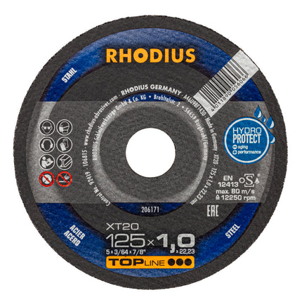 Rhodius XT20 Doorslijpschijf 125 x 1,5 x 22,23 - 50 stuks