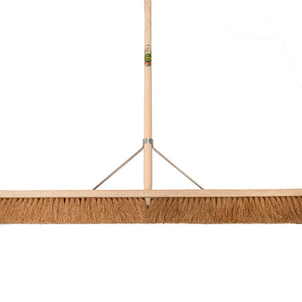 Zaalveger 100 cm Solide Kokos met IKAPE steel 160 x 2,8 cm met brede stokhouder - 1550587