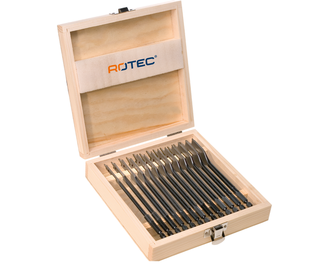 Rotec 900.1018 Speedborenset, in houten kist