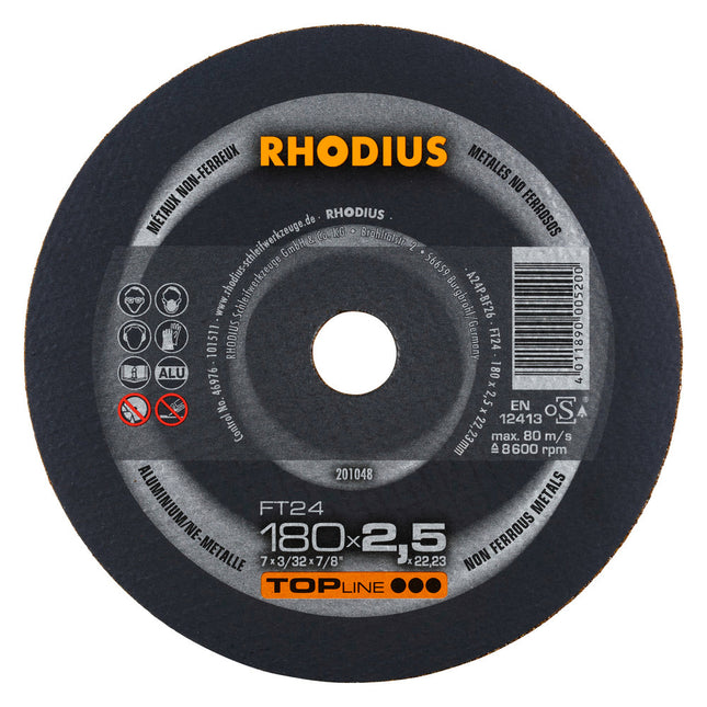 Rhodius- FT24- Doorslijpschijf- 180x2,5x22,23- 201048
