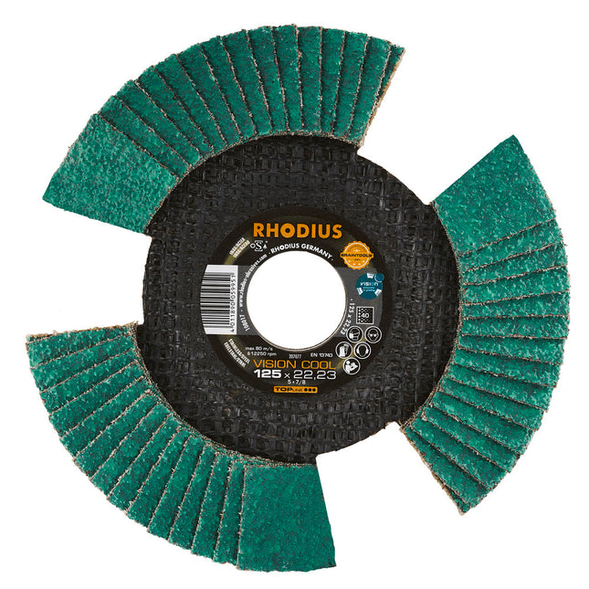 Rhodius LSZ F Vision Cool Lamellenschijf 125mm Korrel 40- 207077- (doorkijk opening)