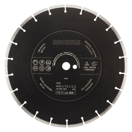 Rhodius LD40 Diamantdoorslijpschijf 400mm- 303921