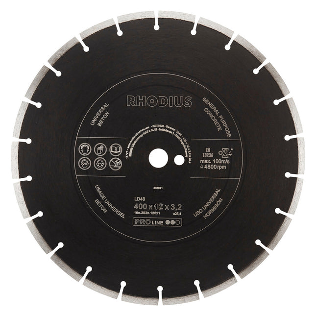 Rhodius LD40 Diamantdoorslijpschijf 400mm- 303921