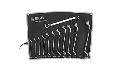 WGB 12-dlg. ring sleutelset in roltas verd. 6X7 t/m 30x32mm