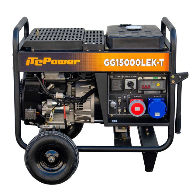 ITCPOWER GG15000LEK-T benzine aggregaat 10000W 230V/400V