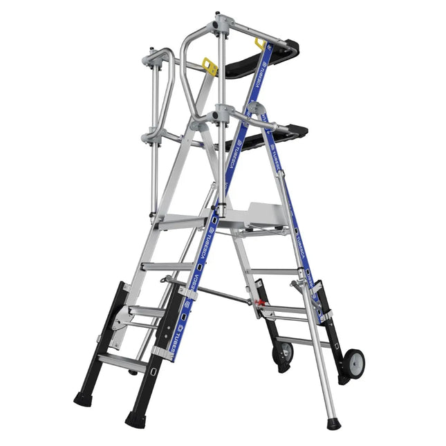 Tubesca Sherpascopic bordes trap 3-4 treden aluminium opklapbaar & verrijdbaar - 1702272960