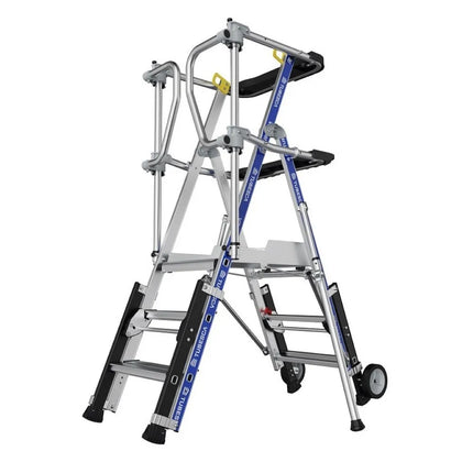 Tubesca Sherpascopic bordes trap 3-4 treden aluminium opklapbaar & verrijdbaar - 1702272960