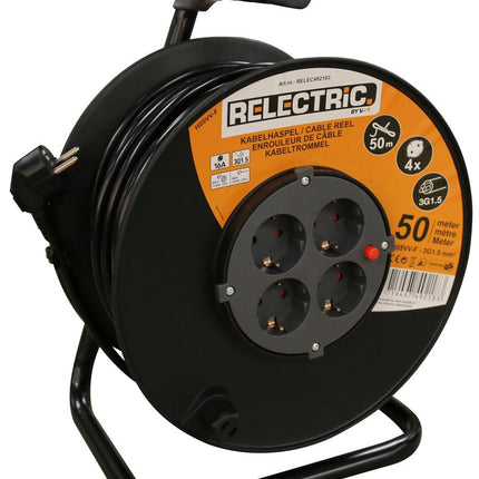 Relectric kabelhaspel 50 mtr 3x1.5mm - RELEC492183