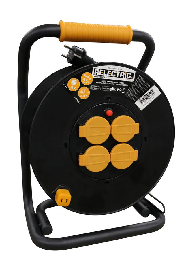 Relectric PRO kabelhaspel 25 mtr 3x1.5mm - RELEC492190