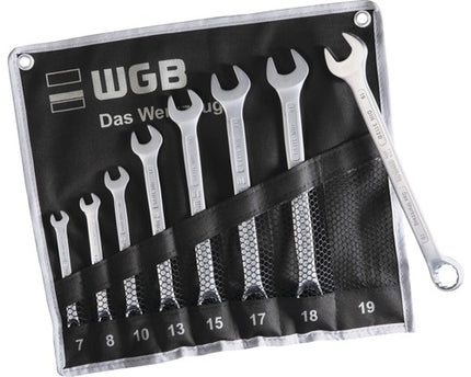 WGB 8-dlg steek ring sleutelset in roltas